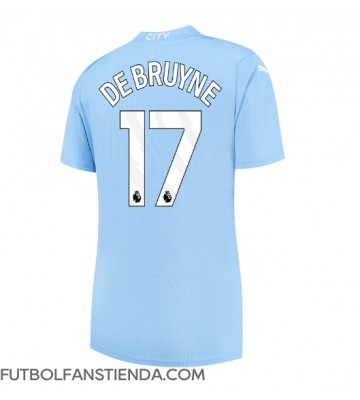 Manchester City Kevin De Bruyne #17 Primera Equipación Mujer 2023-24 Manga Corta